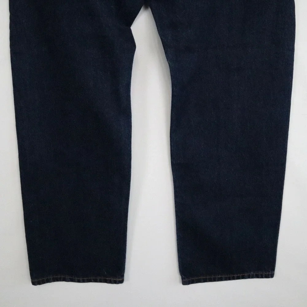 Levi's 505 Jeans Mens 40x30 Regular Fit 5-Pocket Cotton Denim‎ Dark Wash Blue